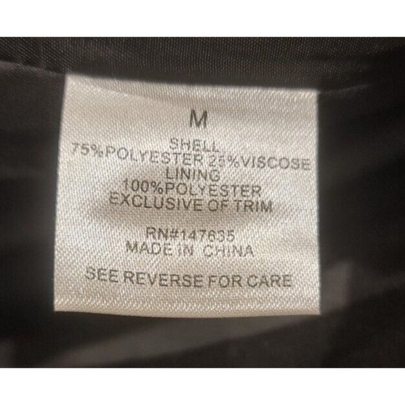 ROMEO + JULIET Women One Button Up Blazer Size M  Black Gold Embordered A18P - Picture 7 of 8